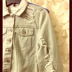 Women’s beautiful green jean jacket New